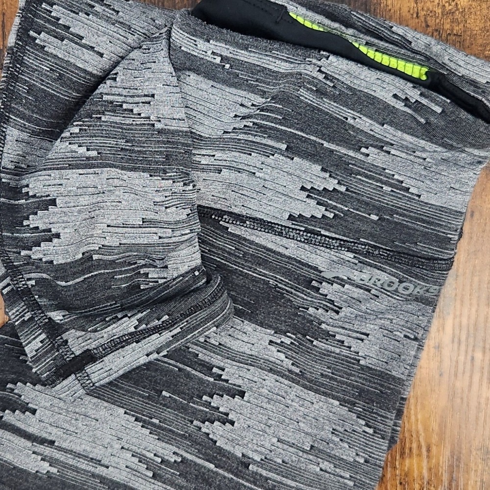 Brooks Performance Ruched Leggings Gray Black Gray‎ Camo Womens M